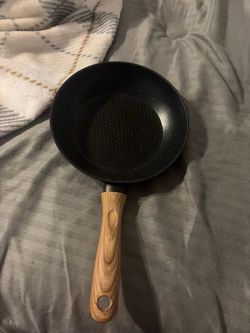 Small Nonstick Frying Pan Wood Handle