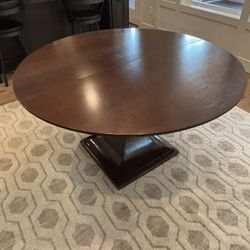 Bernhardt Haven Single Pedestal Dining Table With Leaf