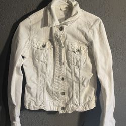White Jean Jacket Size 12