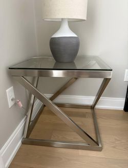 Square Glass End Table