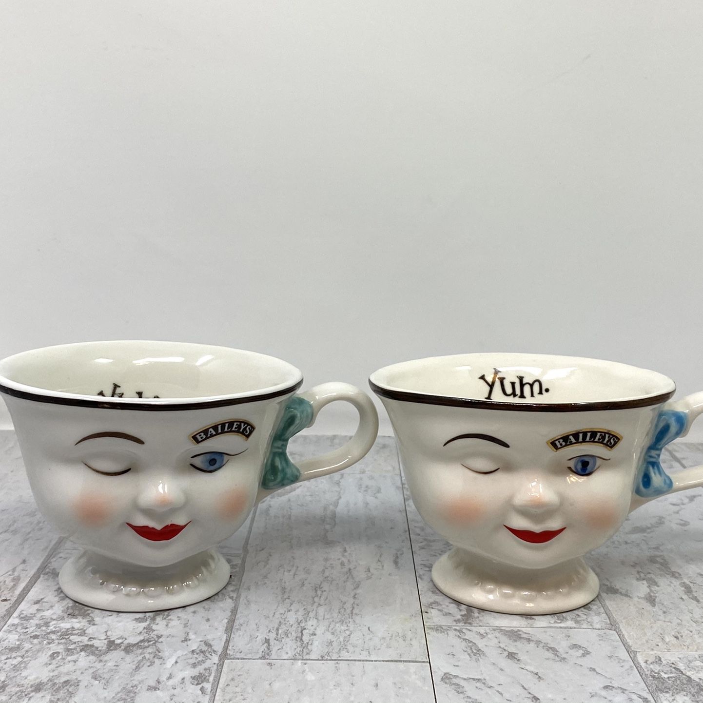 2 Vintage Yum Mugs
