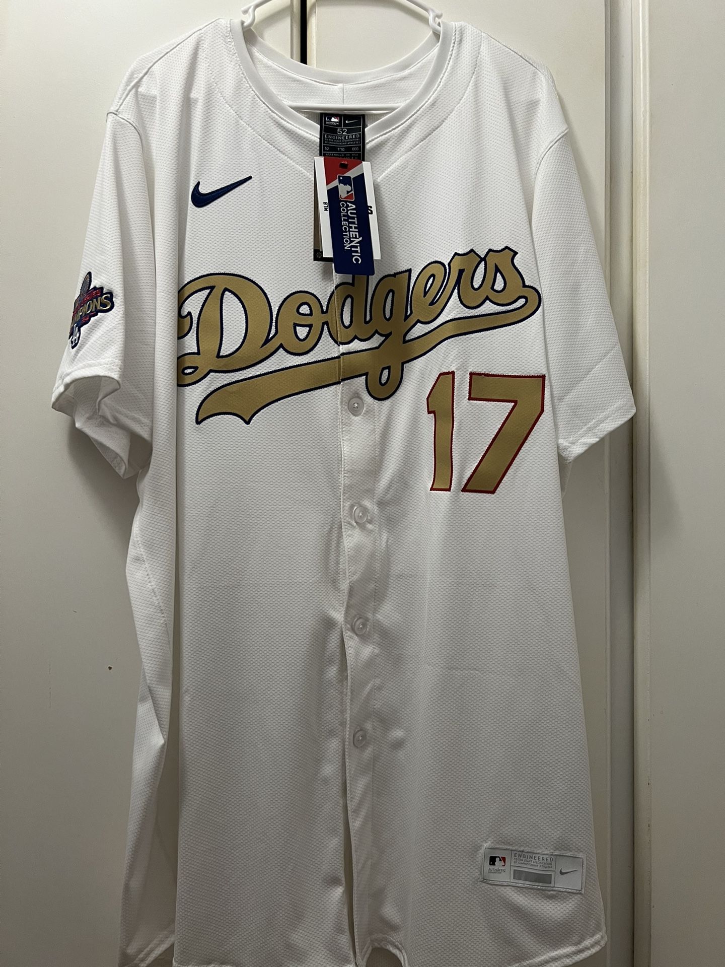 Los Angeles Dodgers Nike Elite Shoei Ohtani Gold Collection Jersey Men’s 52/XXL 💯% Authentic Brand New