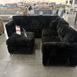New Black Sectional 