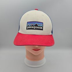Patagonia P-6 Logo Red White Blue Trucker AdjustableSnapbackHat
