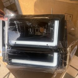 91-94 Ford Explorer Ranger Smoke Clear LED Strip Headlights Parking Lights Corners