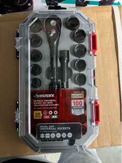 Husky 100-Position 3/8 in. Drive Universal Socket Wrench Set (26-piece)
