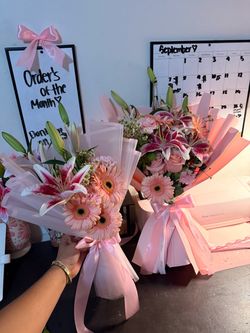 Mixed bouquets available for pick up