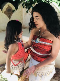 Toddler crochet Moana outfit