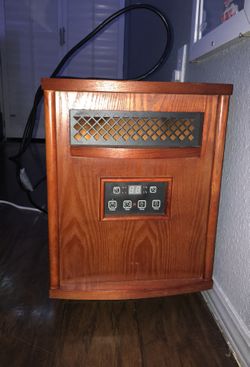 All wooden indoor heater