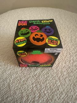 Halloween Jack Glow Lantern, Orange,  NeeDoh