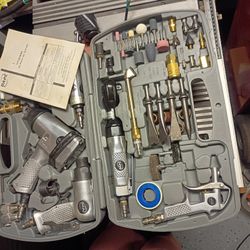 DAPC DeVilbiss 63-Piece Air Tool Kit - Impact, Ratchet, & Hammer 