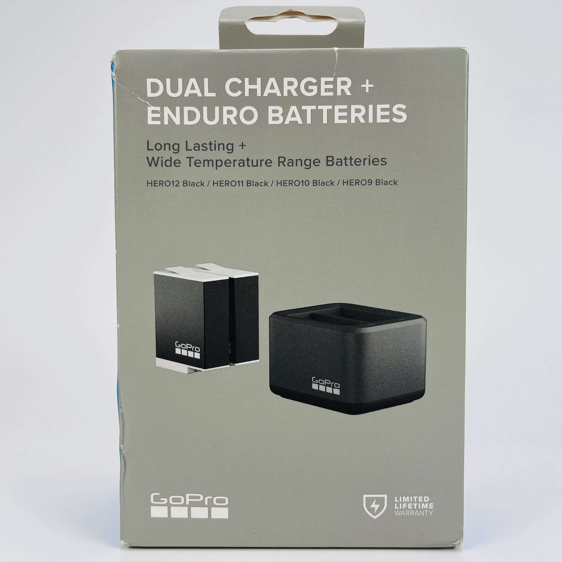 GoPro Dual Battery Charger + 2 Enduro Batteries HERO 12-9 Blk Long Lasting *NEW*