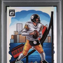 Panini Donruss Optic Downtown Aaron Rodgers #25 Steelers PSA 9 Prizm NFL