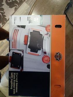 Harley curved license frame, LED