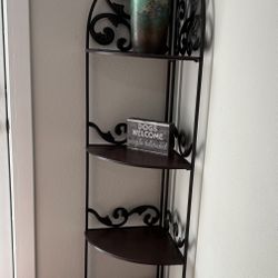 Collapsible Metal Corner Shelf Unit 