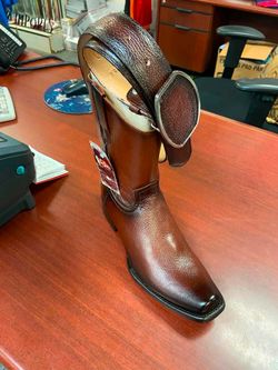 Nuevas botas vaqueras de piel Dubái con cinturón para hombre