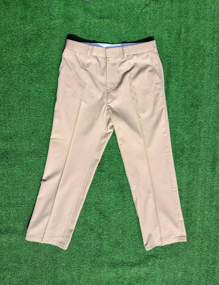 McGregor Casual Athletic Sportswear Light Weight 34x34Flat Front Khaki Pants EUC