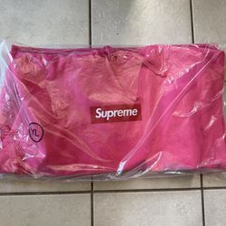 Supreme Box Logo Pink Hoodie Size XL