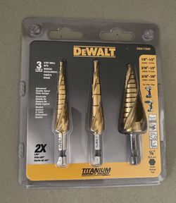 DEWALT Step Drill Bit Set, Titanium Nitride Coated, 31 Hole Sizes