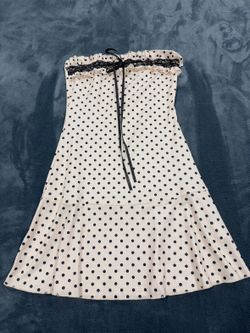 Cross-border wholesale dropshipping ruffled polka-dot print contrast lace strapless mini skirt.