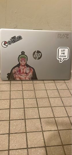HP Laptop with Stickers