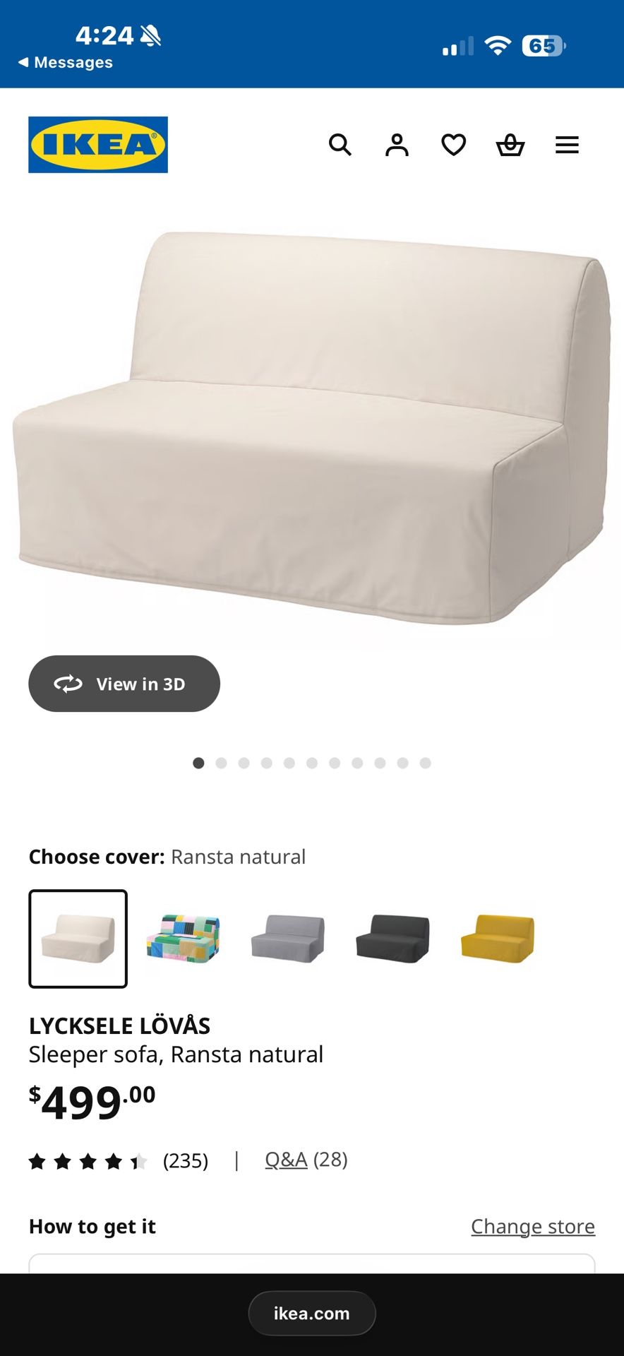 IKEA Loveseat sleeper sofa