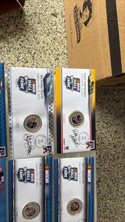 NASCAR Hall of Fame inaugural class of 2010 silver plated coins
