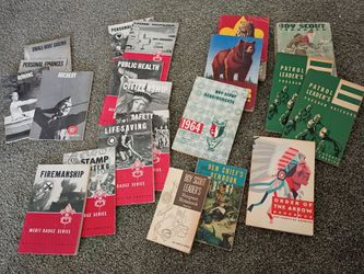 21 cub and Boy scout and Merit badge books from the 1960's