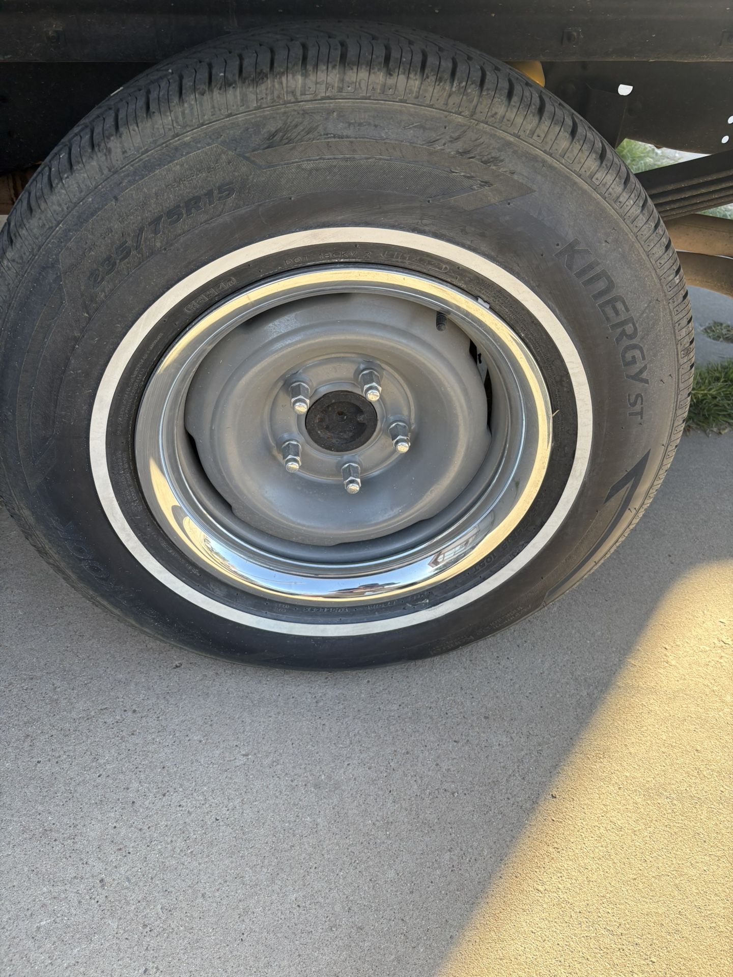 Rims And Tires Tires Are In Really Good Condition. Steely Rims With Rings All Four fit Chevy.