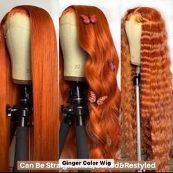 Raw Virgin Ginger Brazilian HD Lace Wig