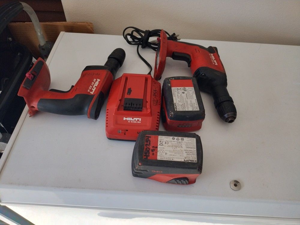  Set De Hilti Drill Con  3 Pilas Y Cargador