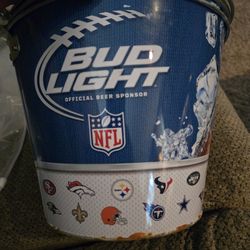 2  Bud Light Ice Buckets With NFL Team Logos 
