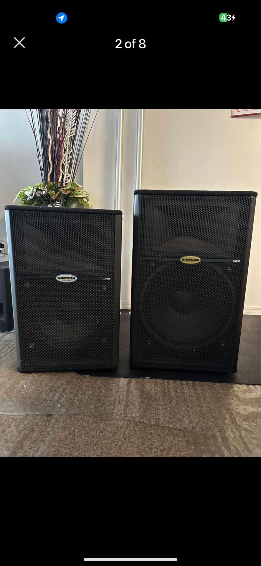 2 samsung dj speaker one l612 "12 inch & 15inch excellent sound for dj price firm no offer