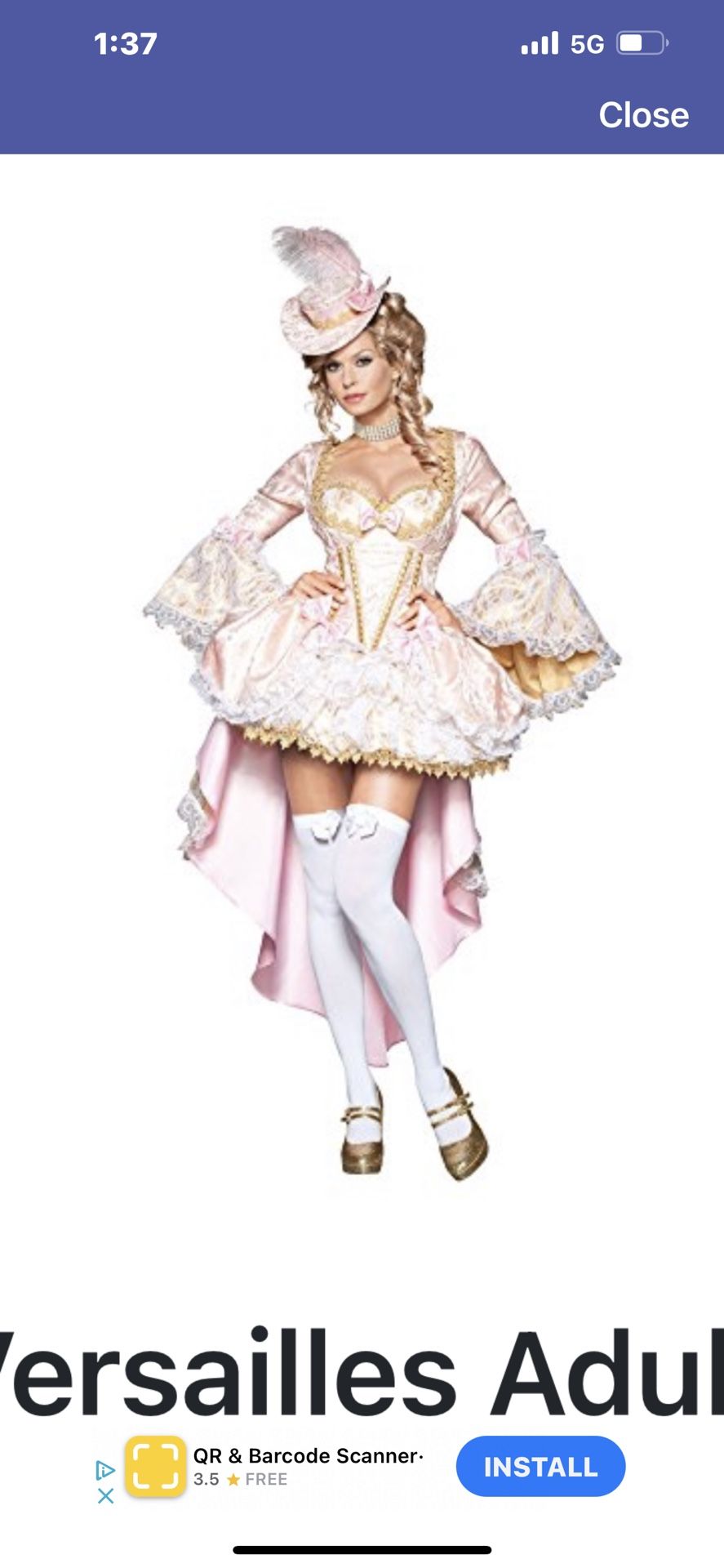 Vixen of Versailles Adult Costume - X-Small