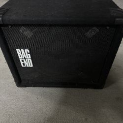 Bag End 300W Bass Cabinet With One 12 Inch Speaker With Studio Slipcase Cover With Cargo Compartment