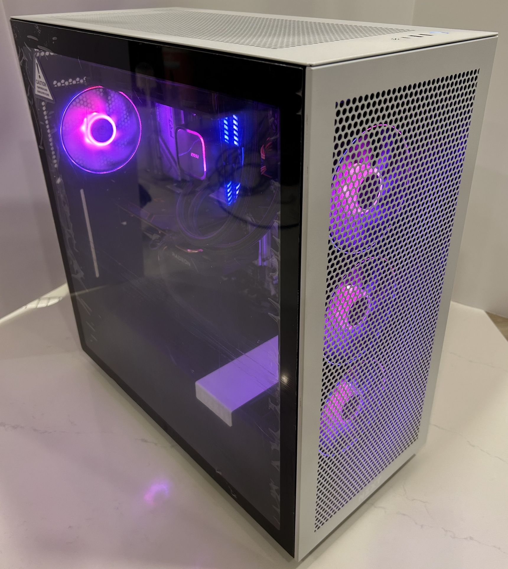 Black & White RGB Gaming Desktop PC (2025 Build) Windows 11, 1080p/Some 1440p