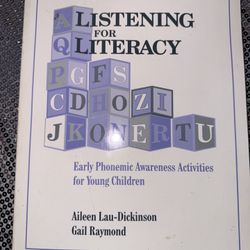Listening for Literacytt Book Early Phonemic Awareness Activities