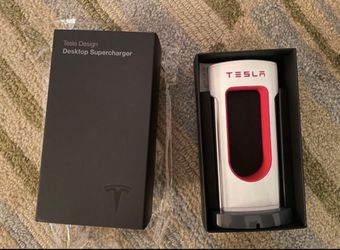 Authentic Like New Tesla Desktop Supercharger Station Figurine