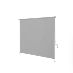 Stone Cordless UV Blocking Fade Resistant Fabric Exterior Roller Shade 72 in. W x 96 in. L