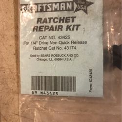 Craftsman Ratchet Repair Kit