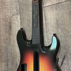 Nintendo Wii Guitar Hero Sunburst Guitar Tested Working