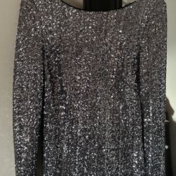 Silver Sequins Dress Size 10