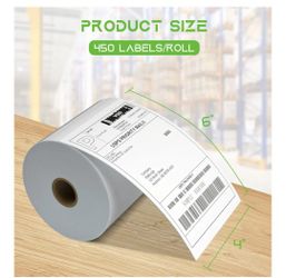 SHIPPING LABELS ROLLS FOR PRINTER 4*6 SEIZE FOR ALL SHIPPING 