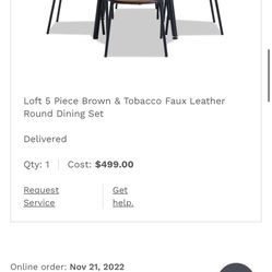 5 piece round dining set 
