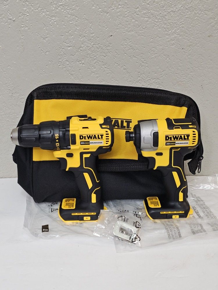 Dewalt 20-Volt Brushless Drill AND Impact Driver Bag Brand New Tool Only 