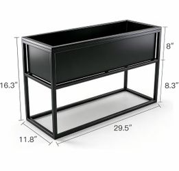 Raised Garden Bed, Metal Planter Box Outdoor, Rectangular Planter for Outdoor Plants, Elevated Iron Planter Boxes for Patio Balcony Garden