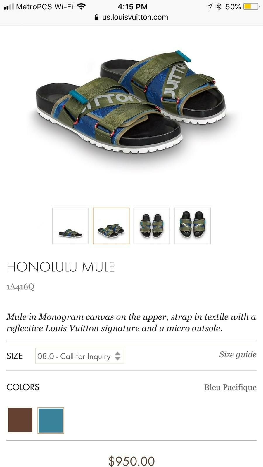 Louis Vuitton Honolulu Mule