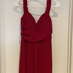 Cranberry Chiffon A-line Dress