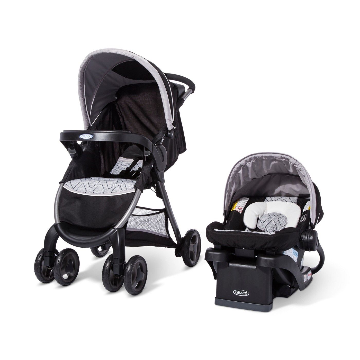 Graco FastAction Fold Click Connect Stroller & car seat Travel System - Asher