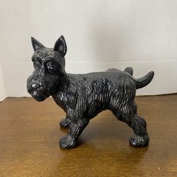 Vintage Cast Iron Scottie Terrier Dog Door Stop Or Decor With Lifted Leg Sculpture Over 3lbs